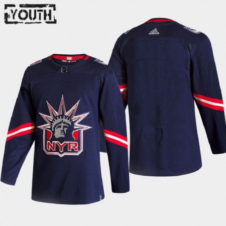 New York Rangers Blank 2020-21 Reverse Retro Authentic Shirt - Kinderen